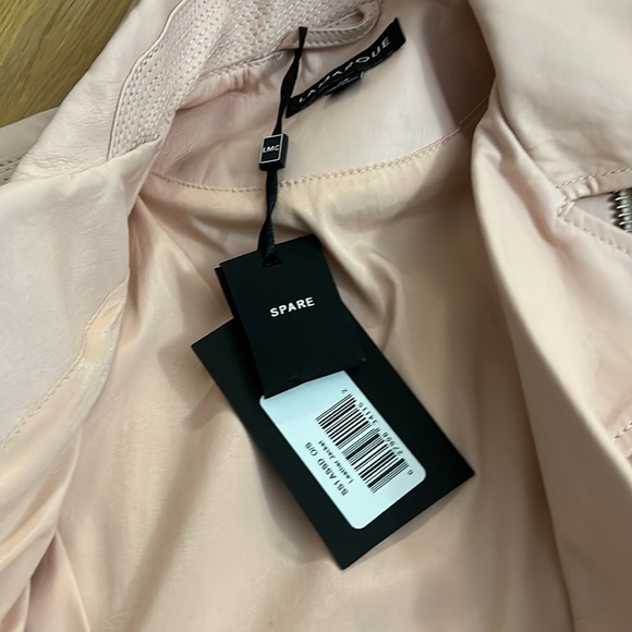 NWT LAMARQUE DONNA GOLD LEATHER JACKET IN BALLET PInk - Picture 7 of 11